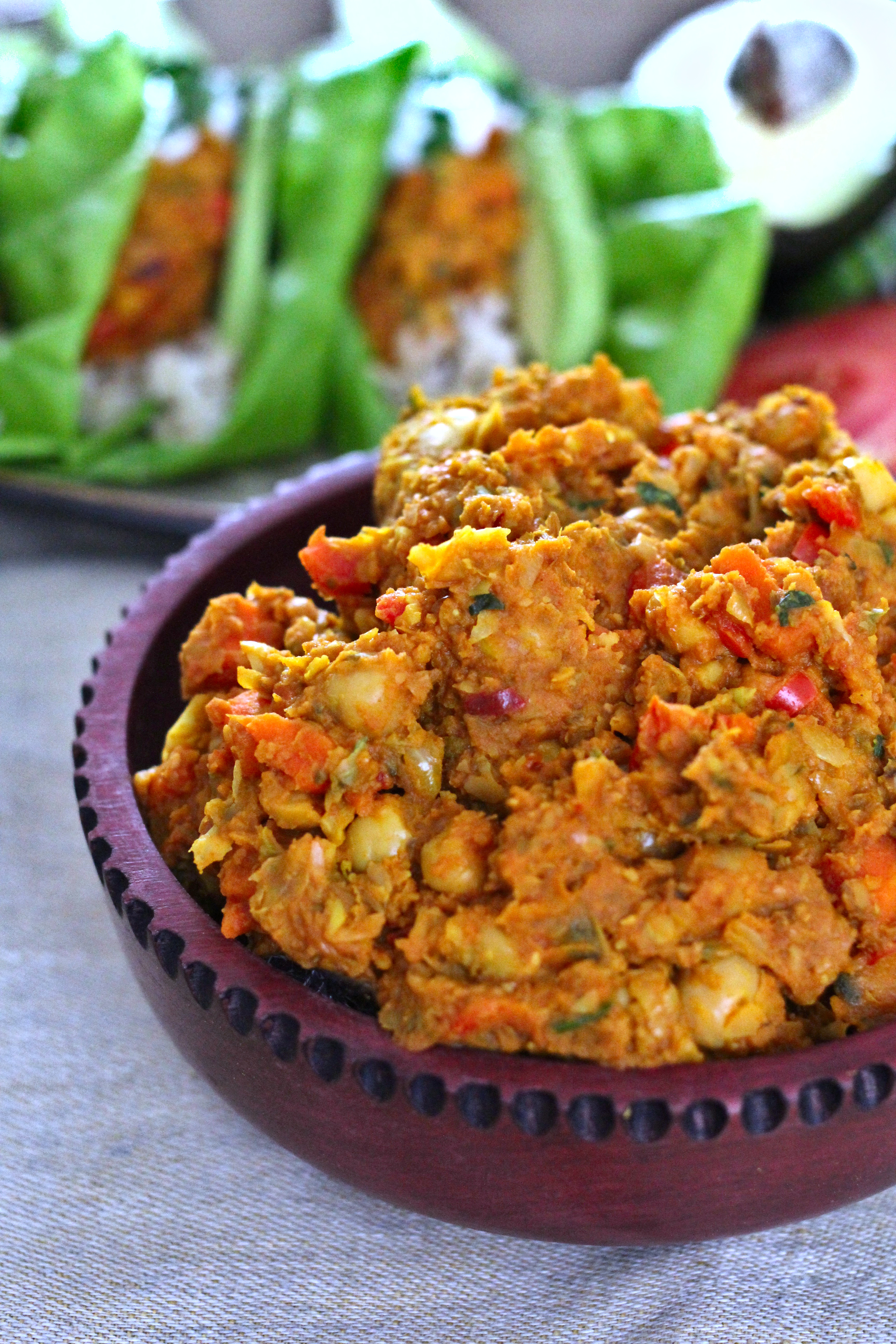 Curried chickpea filling
